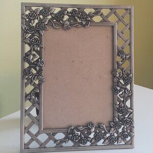 Rose Trellis Pewter Picture Frame